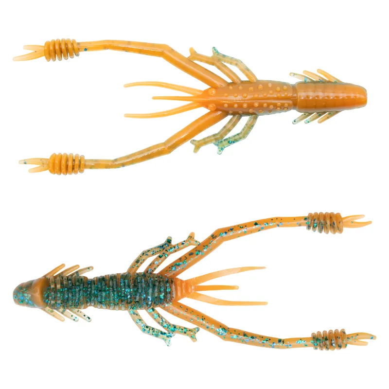 Reins Ring Shrimp 4" - Strike Orange - 6 Stück