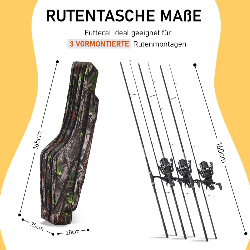 Roy Fishers Camou 3-fach Futteral 165cm