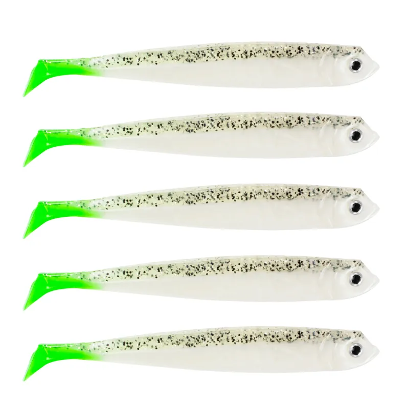 Roy Fishers Der Zander Gummifisch 12cm - Salt-n-Pepper Chartreuse - 10g - 5 Stück