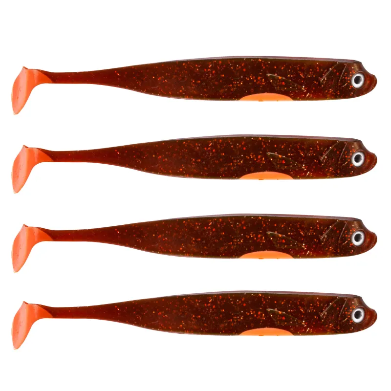 Roy Fishers Der Zander Gummifisch 15cm - UV Motoroil - 15g - 4 Stück