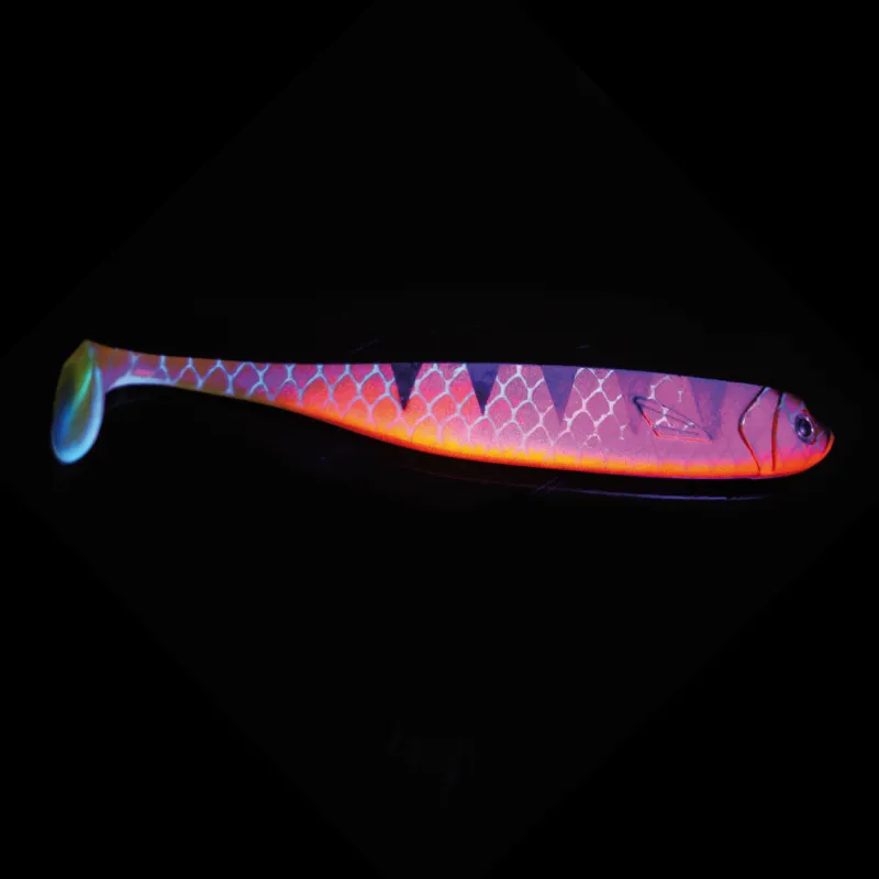 Roy Fishers Der Zander Gummifisch 8cm - UV Barsch - 6g - 6 Stück