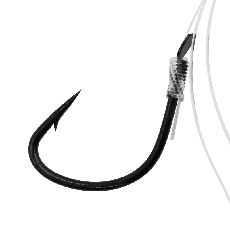 Roy Fishers Gebundene Vorfachhaken Karpfen Gr. 8 - 85cm - 0,24mm - 10Stück