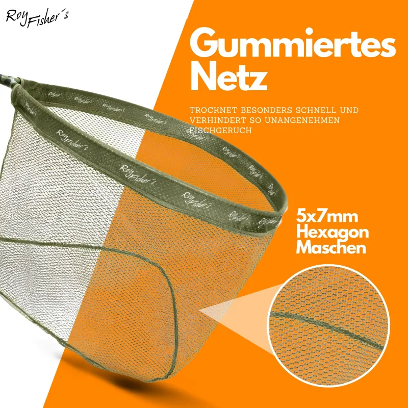 Roy Fishers Gummierter Kescherkopf 65x55x42cm