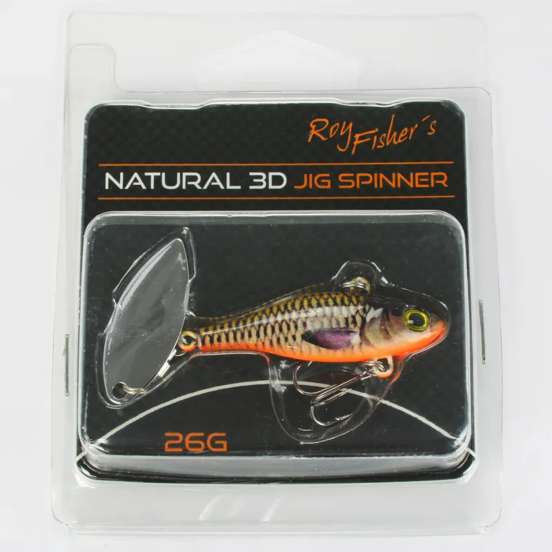 Roy Fishers Natural 3D Jig Spinner 26g Hot Carp