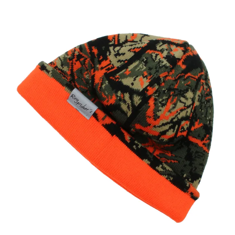 Roy Fishers Orange - Camou Beanie uni - orange camo