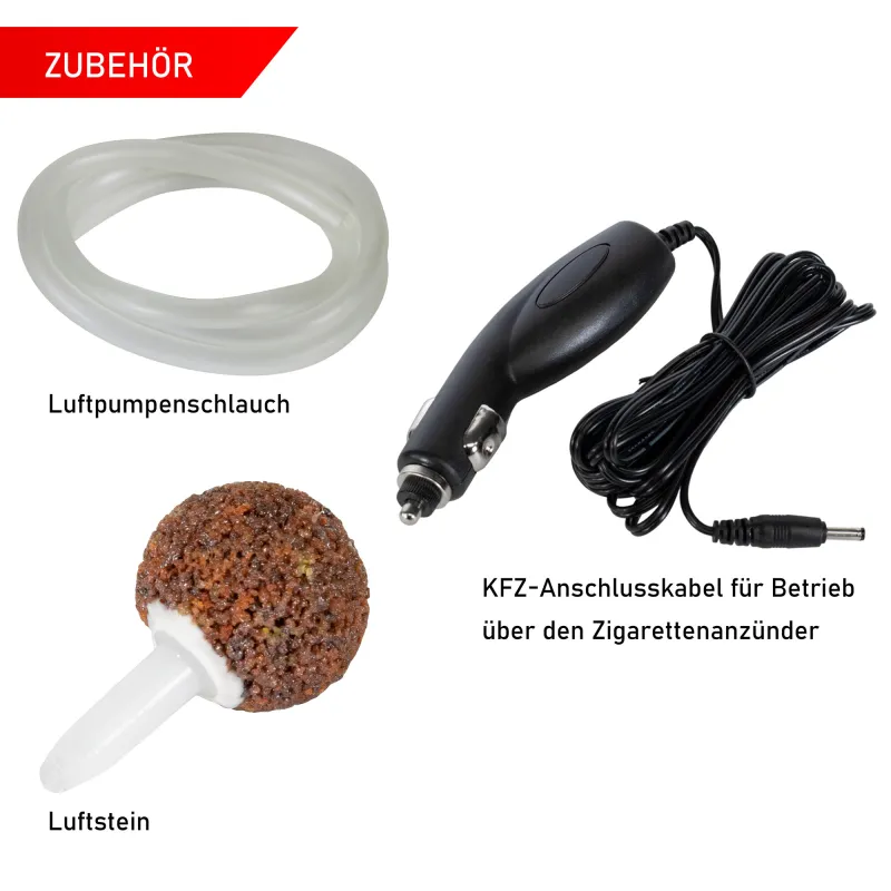 Roy Fishers Profi Sauerstoffpumpe mit 2 Geschwindigkeiten