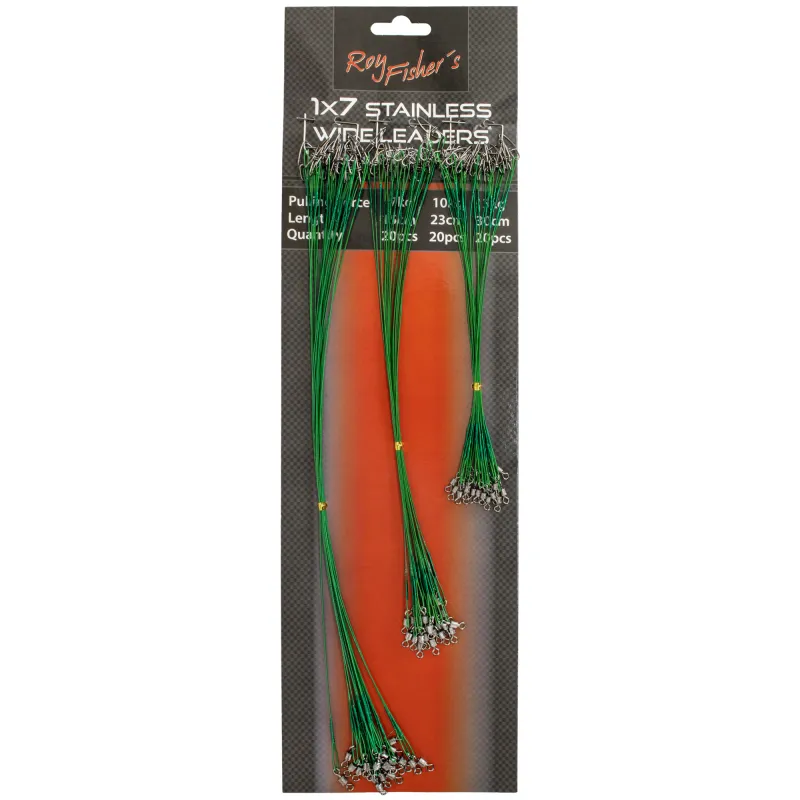 Roy Fishers Stahlvorfach Vorteilspack 15/23/30cm - 60Stück