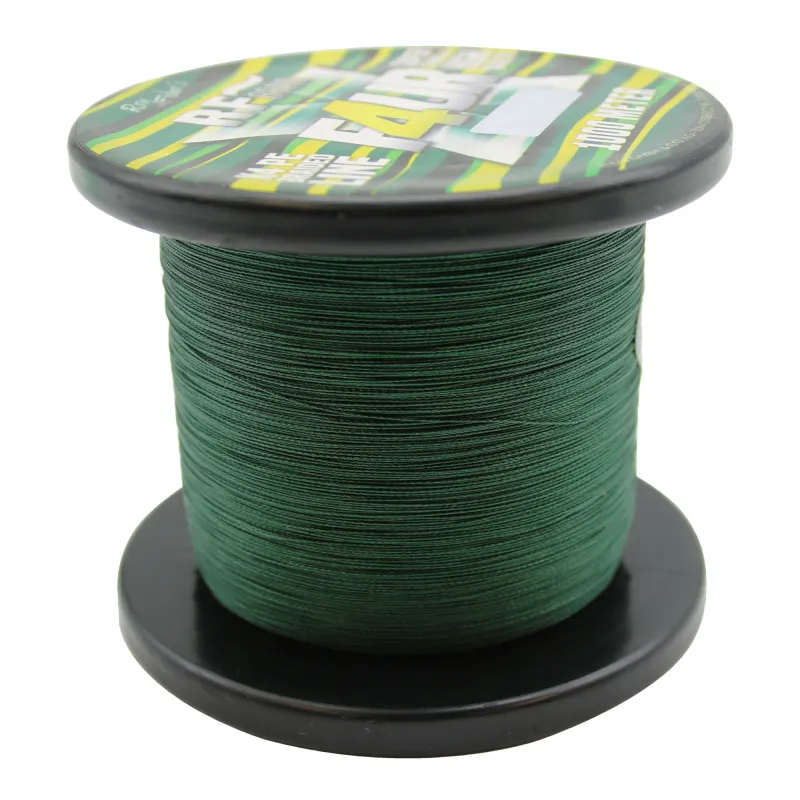 Roy Fishers X4 Braid geflochtene Schnur 0,35mm - grün - 22,6kg - 10m von der Großspule