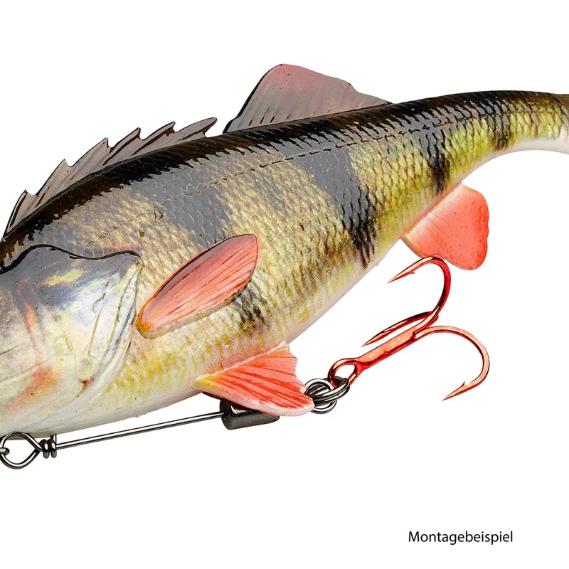 Savage Gear 4D Perch Shad 1Stück - 20cm - Green Silver