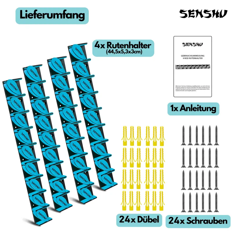 Senshu 9X Rod Rack 4er Set