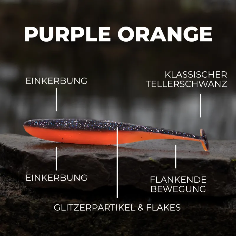 Senshu Breazy Shiner 5 Stück 10cm - 5,37g - 5Stück - Purple Orange