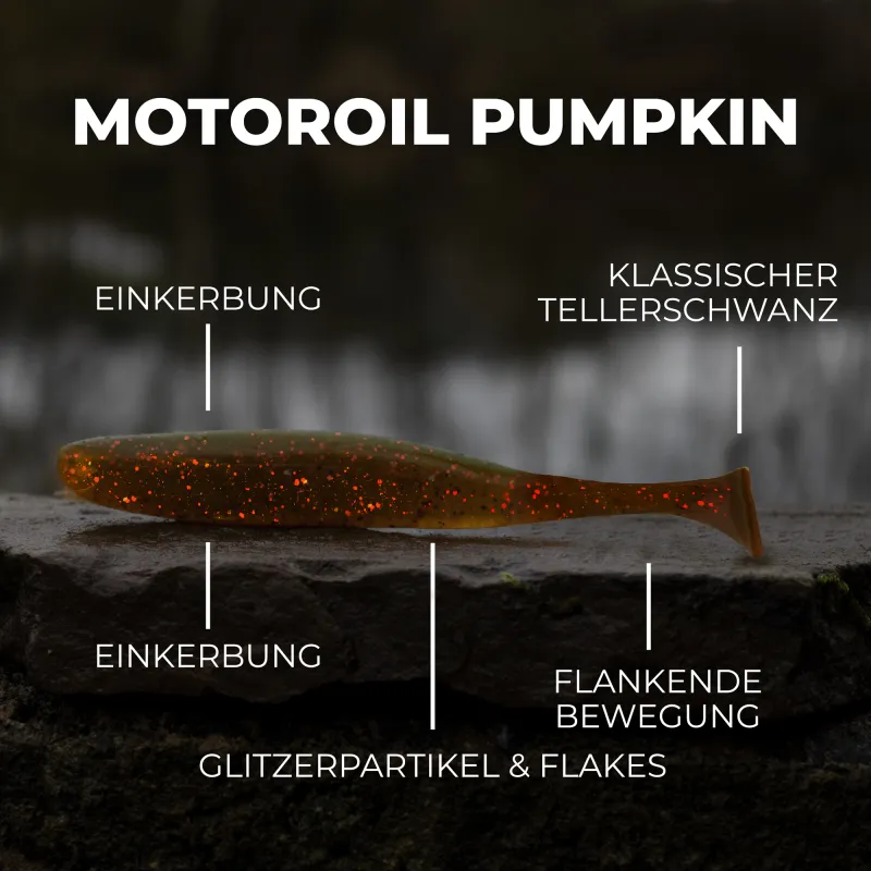Senshu Breazy Shiner 5 Stück 12cm - 8,77g - 5Stück - Motoroil Pumpkin