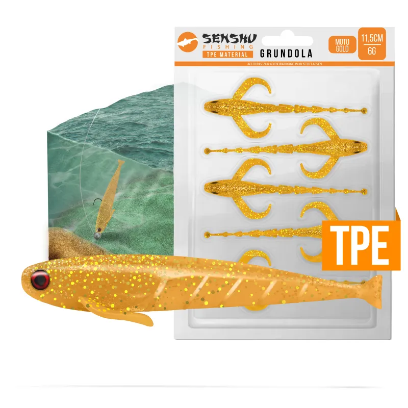 Senshu Grundola Darkwater Set gemischt - 11,5cm - 6 g- 4 x 5 Stück