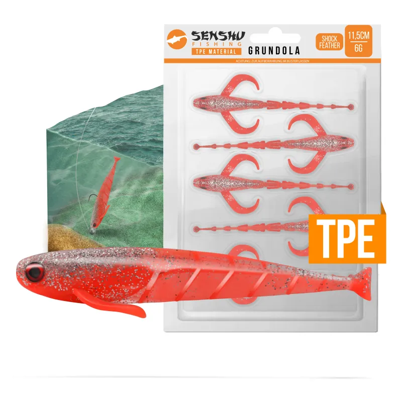 Senshu Grundola Clearwater Set gemischt - 11,5cm - 6 g- 4 x 5 Stück