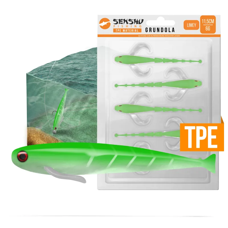 Senshu Grundola Darkwater Set gemischt - 11,5cm - 6 g- 4 x 5 Stück