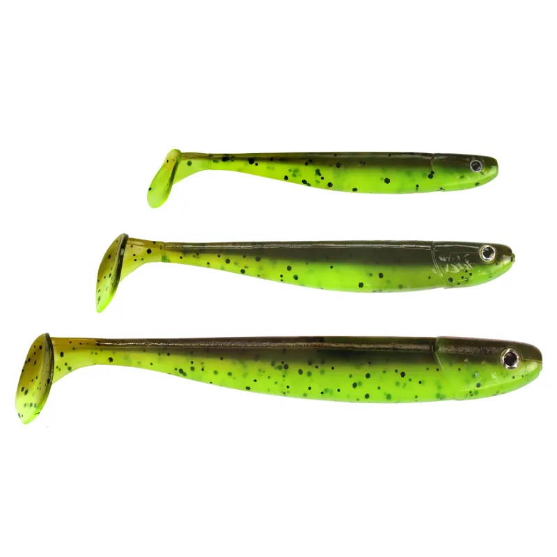 Senshu Jig ´n´ Swim Shad 7.5cm - UV Chartreuse Brownie - 2g - 9 Stück