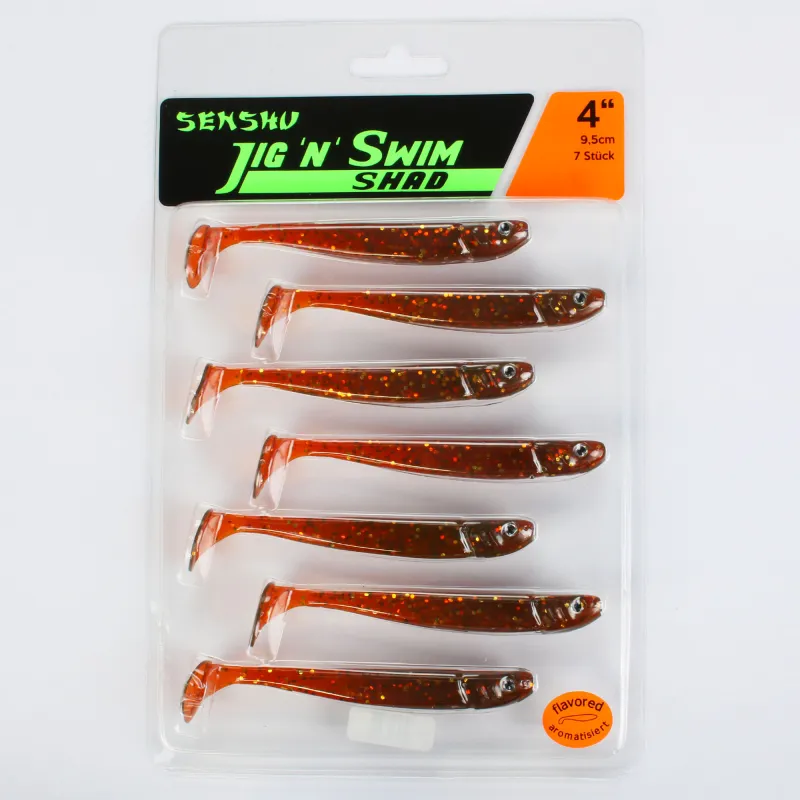 Senshu Jig ´n´ Swim Shad 9.5cm - UV Motoroil Glitter - 6g - 7 Stück