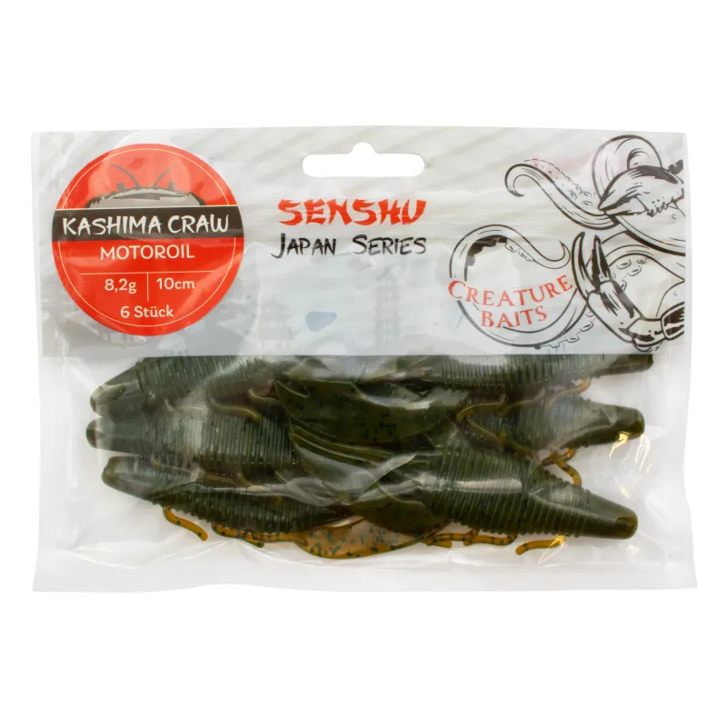Senshu Kashima Craw 10cm - Motoroil - 8.2g - 6 Stück