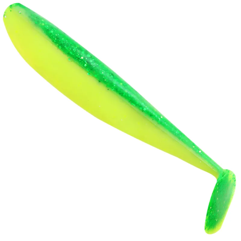 Senshu Killer Shad 4 Stück - 15cm - Green-Yellow-Glitter