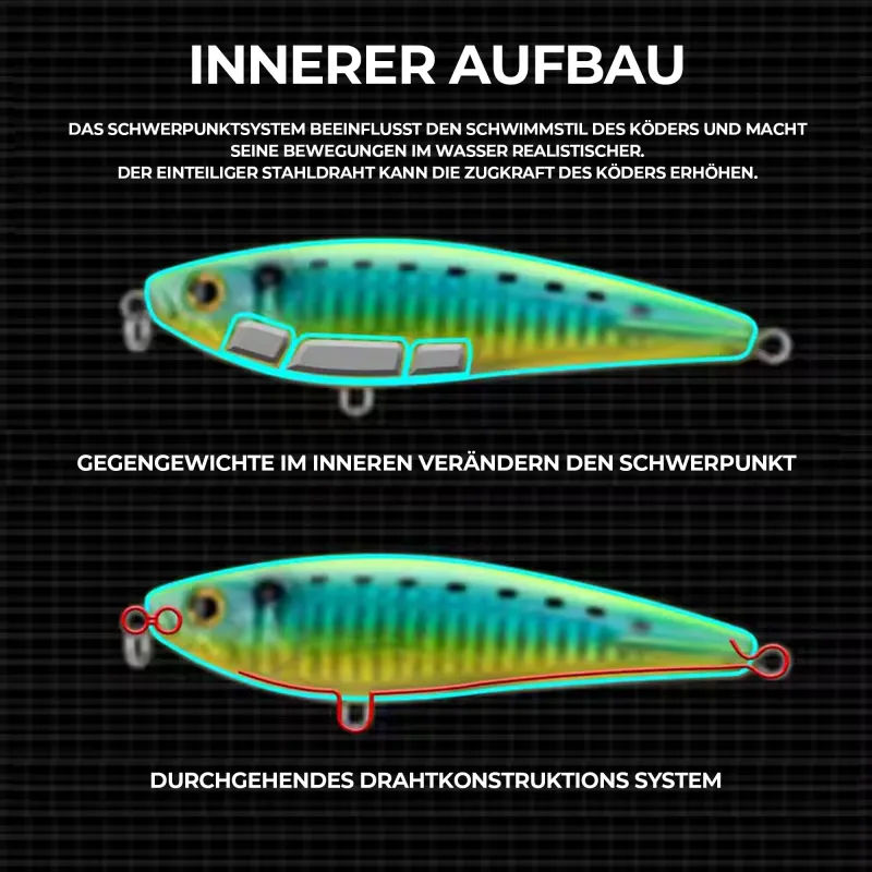 Senshu Longcast Jerk 9,5cm - blue-silver-orange - 23g - 1Stück