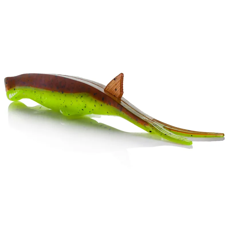 Senshu Pelaga Shad + Head Set 16cm - Green Pumpkin/Chartreuse