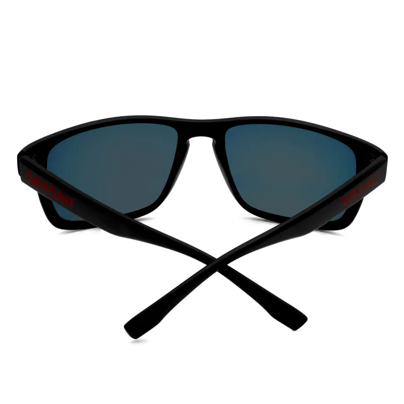 Senshu Polarisationsbrille "Red Strike" inkl. Case & Brillenputztuch - Schwarz/orange-chrome