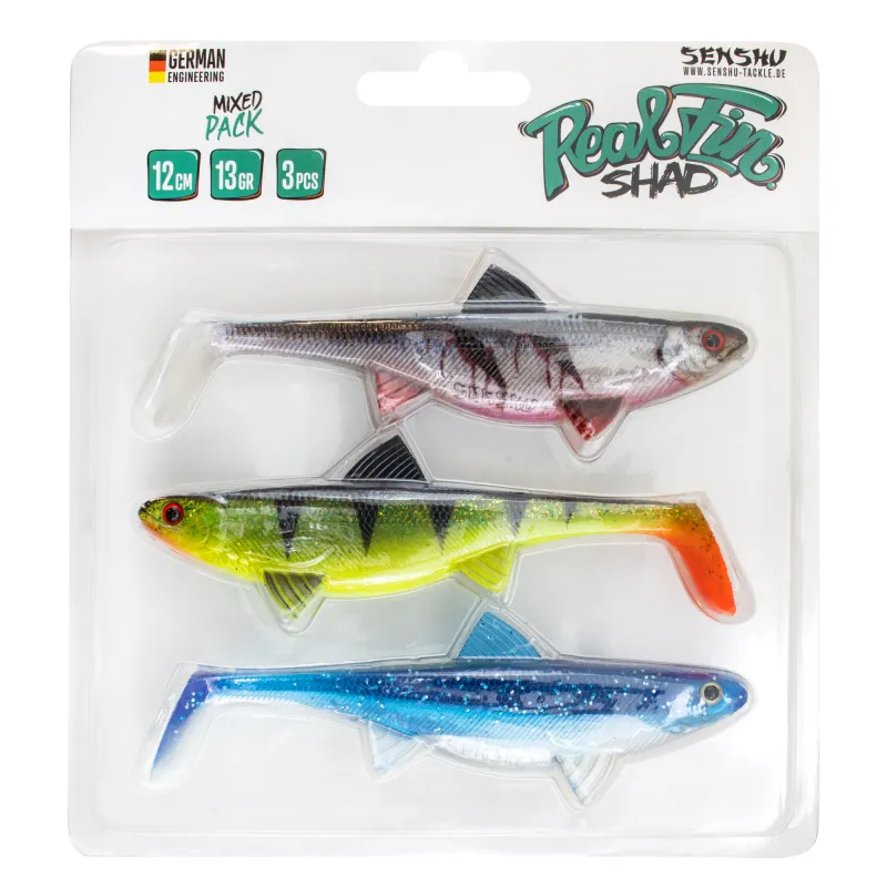 Senshu Real Fin Shad 12cm - Mixed - 13g - 3 Stück