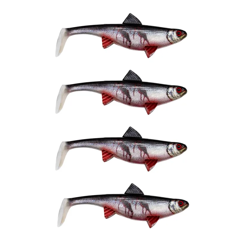 Senshu Real Fin Shad 8cm - Bloody Baitfish - 4g - 4 Stück
