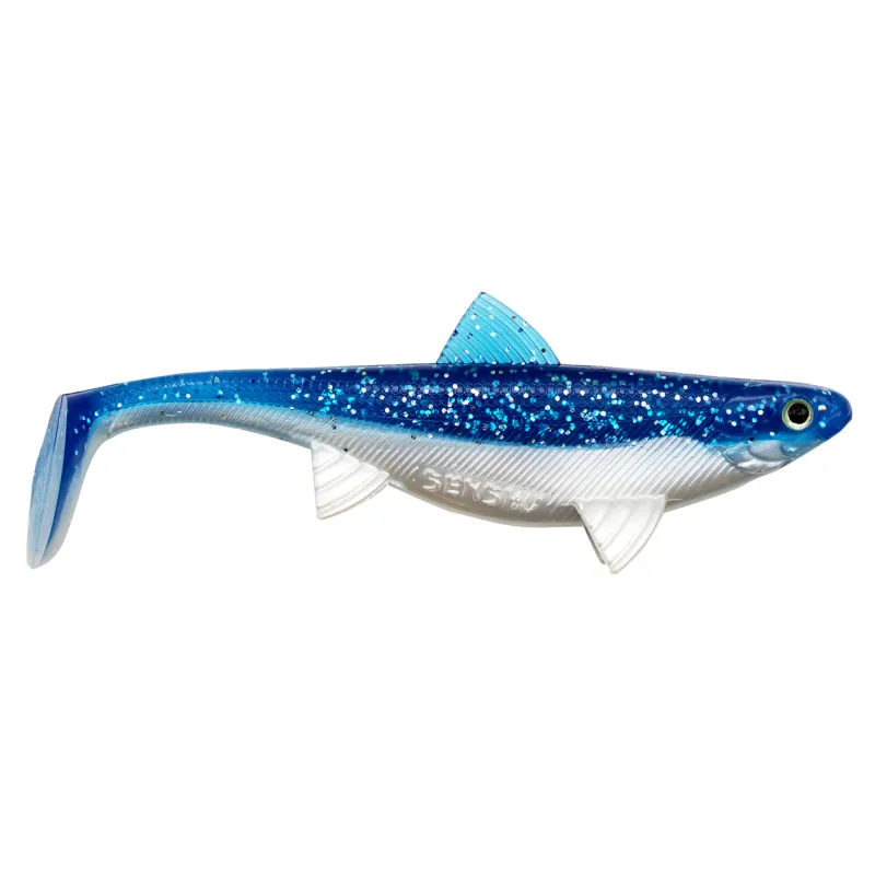 Senshu Real Fin Shad 8cm - Flaky Blue - 4g - 4 Stück