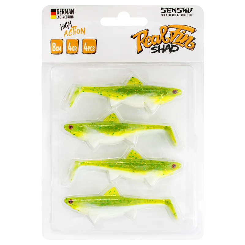 Senshu Real Fin Shad 8cm - Fruty - 4g - 4 Stück