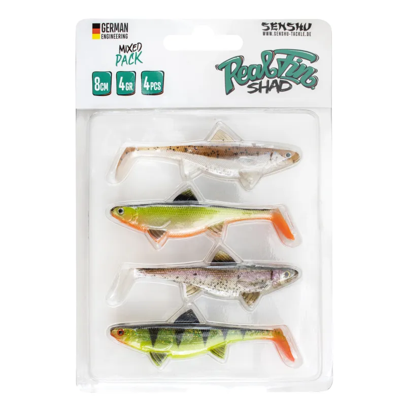 Senshu Real Fin Shad 8cm - Mixed - 4g - 4 Stück