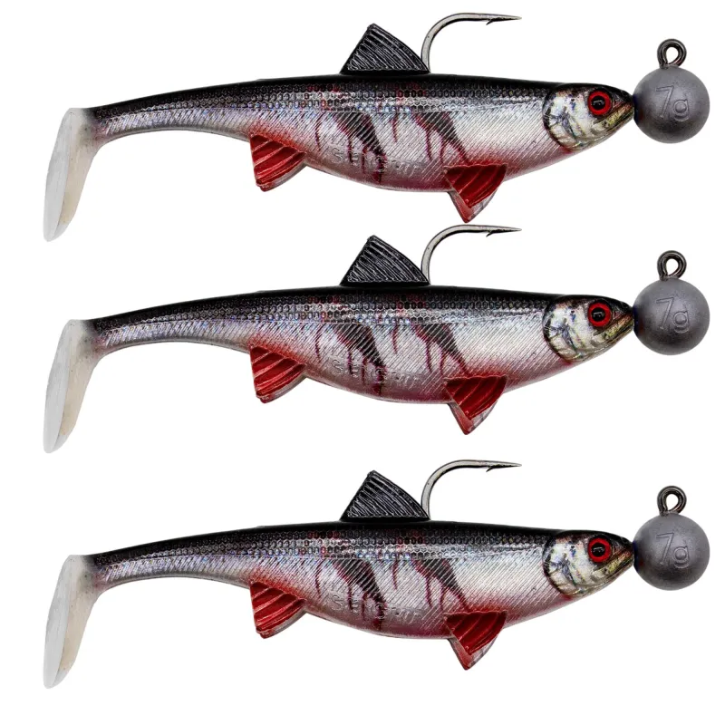 Senshu Real Fin Shad Ready2Catch 12cm - Bloody Baitfish - 25g - 3 Stück