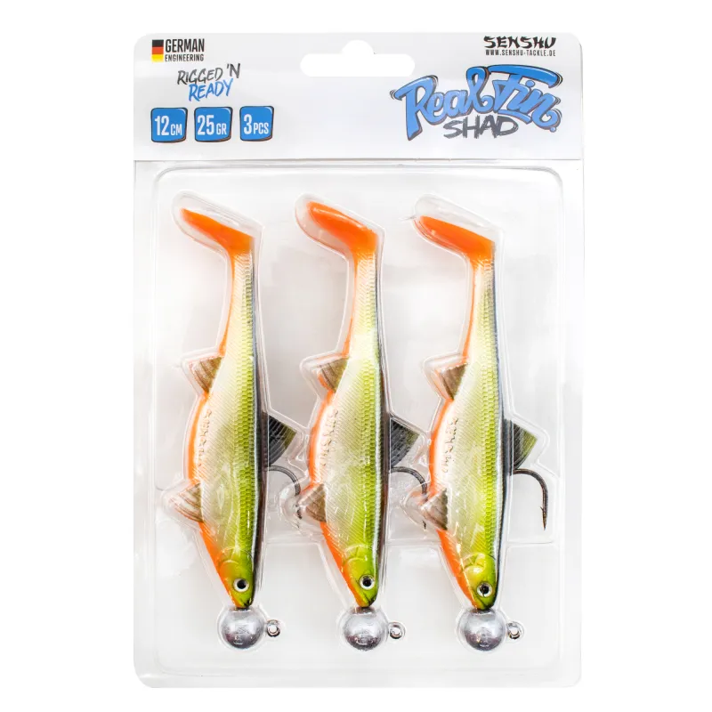 Senshu Real Fin Shad Ready2Catch 12cm - Orange Belly - 25g - 3 Stück