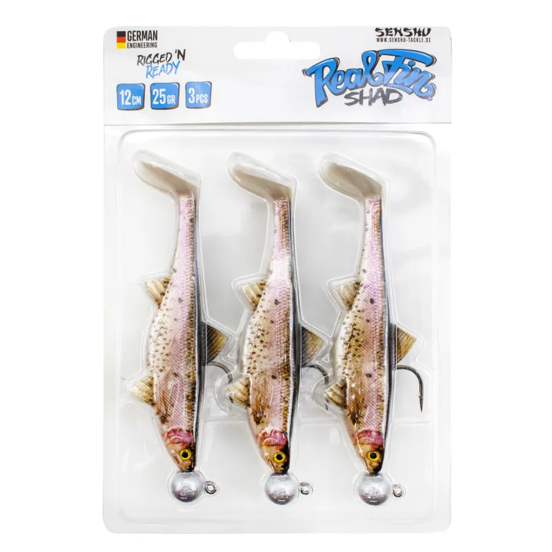 Senshu Real Fin Shad Ready2Catch 12cm - Rainbow Trout - 25g - 3 Stück