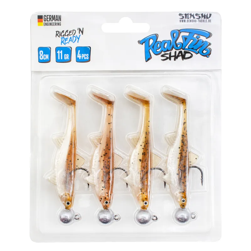 Senshu Real Fin Shad Ready2Catch 8cm - Magic Motoroil - 11g - 4 Stück