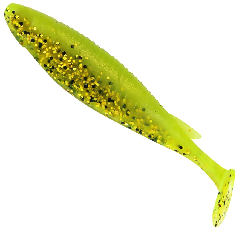 Senshu Real Roach Shad 4 Stück - 10cm - 9g - Lime Glitter
