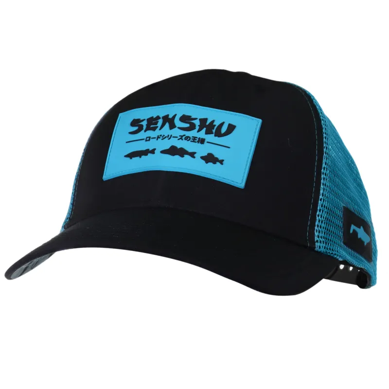 Senshu Trucker Cap "Spinfisher" black/türkis - uni size