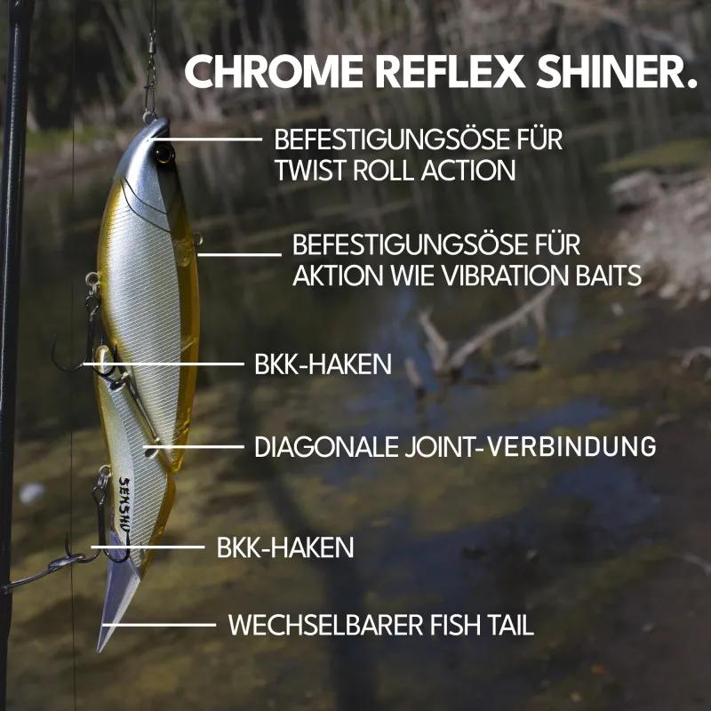 Senshu Van Gogh Swimbait 16cm - Chrome Reflex Shiner - UV Tail