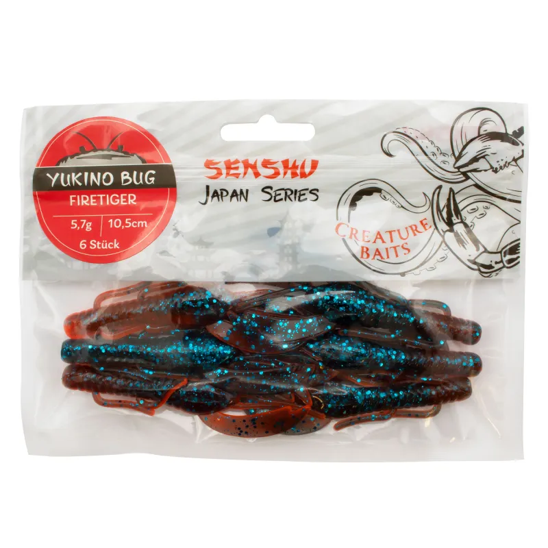 Senshu Yukino Bug 10.5cm - Firetiger - 5.7g - 6 Stück