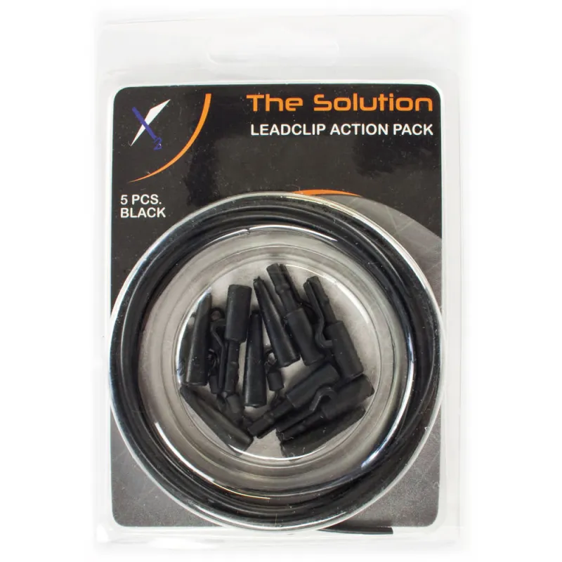 The Solution Leadclip Action Pack mit Einhängeclips für Bleie 16 Teile schwarz 16 Stück
