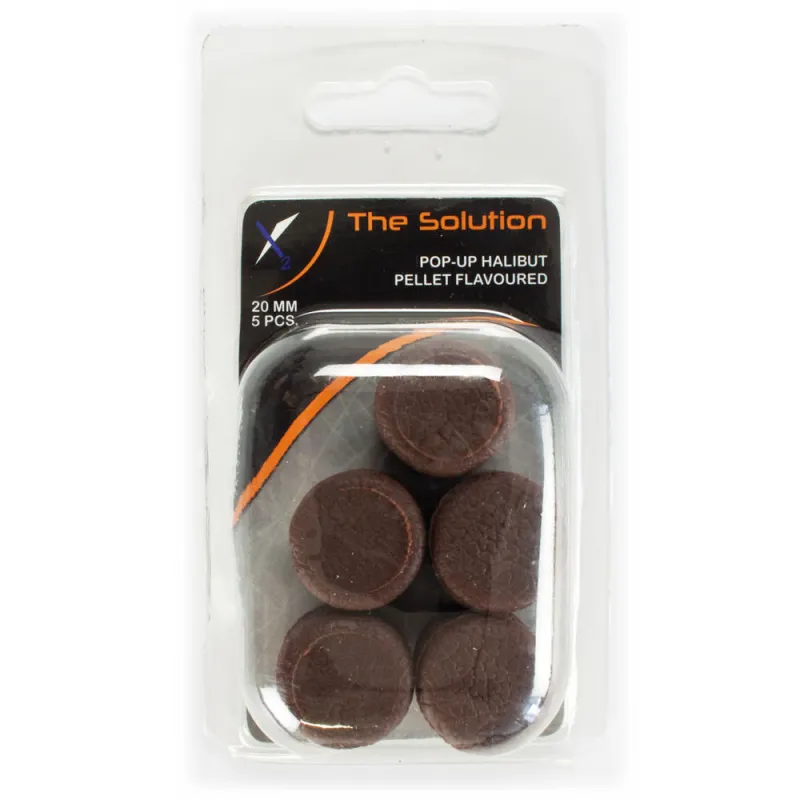 The Solution Pop-Up Halibut Pellet Flavoured 20mm braun - 5 Stück