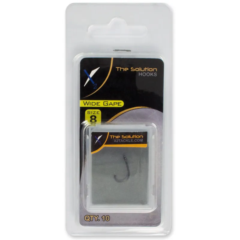 The Solution Wide Gape Hook Gr. 8 Karpfen und Boiliehaken Gr.8 - 10Stück