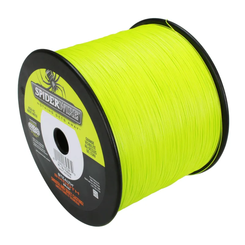 Spiderwire Stealth Smooth 12 Hi-Vis Yellow 1m von der Großspule TK5,4kg - 0,05mm