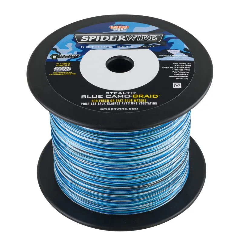 Spiderwire Stealth Smooth 8 Blue Camo Meterware TK5,4kg - 0,06mm