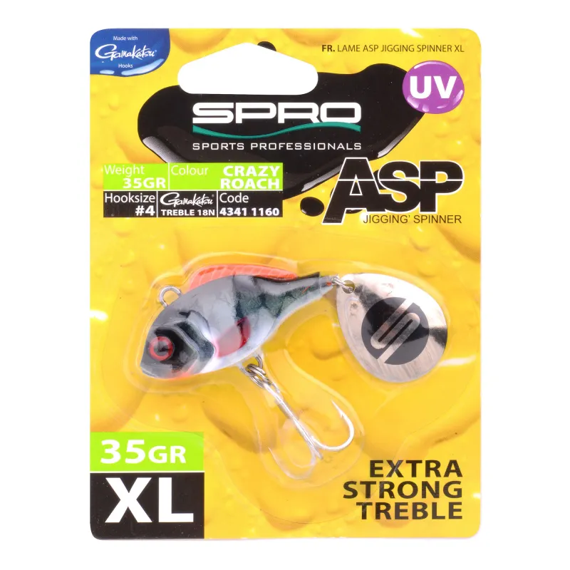 SPRO ASP Jiggin' Spinner UV XL 35g Crazy Roach - 35g - Crazy Roach - 1Stück