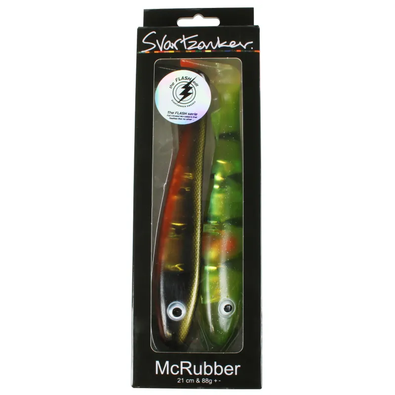 Svartzonker Sweden McRubber 21cm - Flash Series Shiner & Perch - 85g - 2 Stück