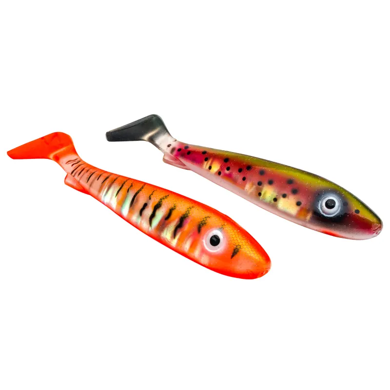Svartzonker Sweden McRubber 21cm - Tiger & Electric Steel Head - 85g - 2 Stück