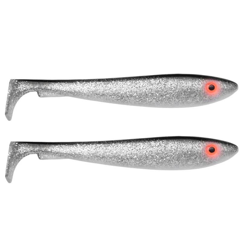 Svartzonker Sweden McRubber Shad 29cm 112g - 2 Stück - Black Silver C11