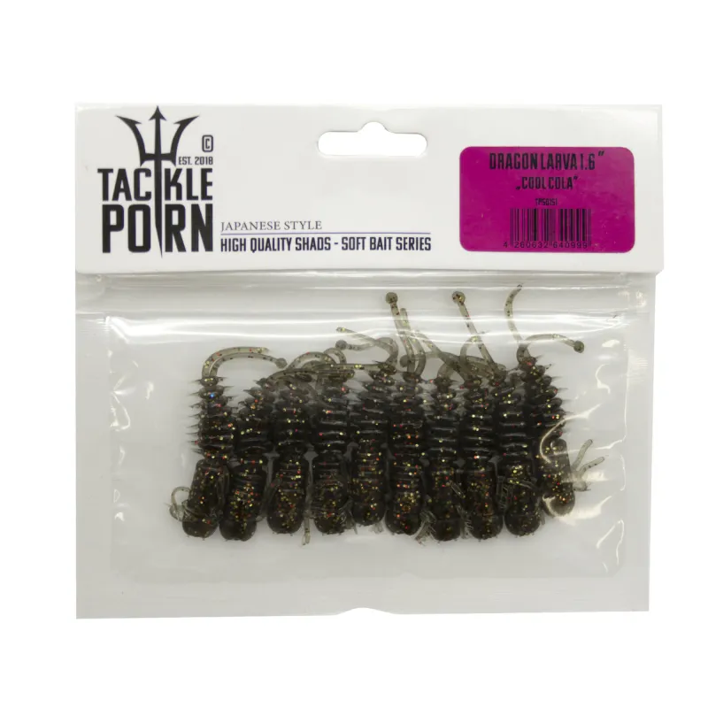 Tackle P*rn Dragon Larva 4,0 cm - 0,5g - 10 Stück - Cool Cola
