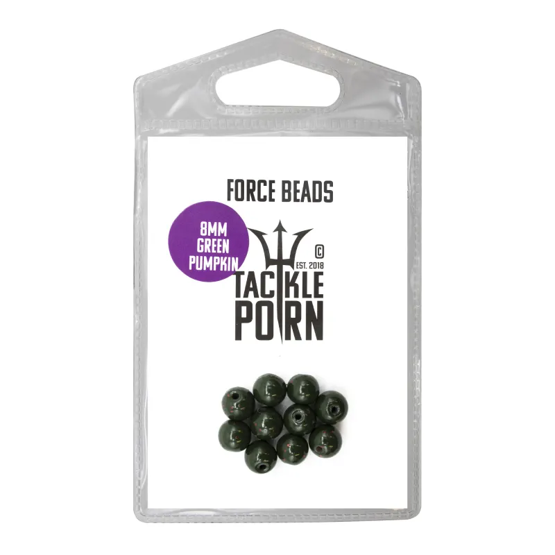 Tackle P*rn Force Beads green pumpkin - 10Stück